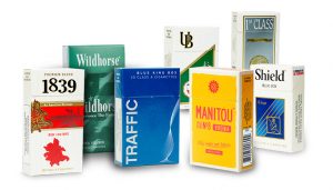 Group of cigarette packs